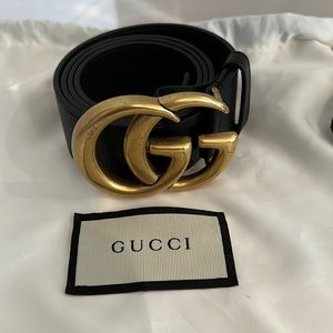 Authentic Gucci GG Marmont Leather Belt Size 80